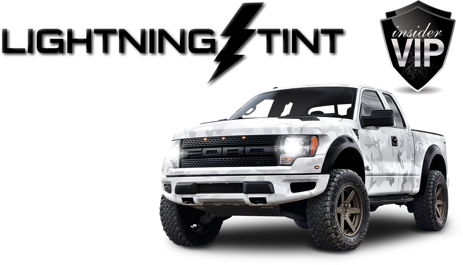 Truck wrapped by Lightning Tint in Red Deer