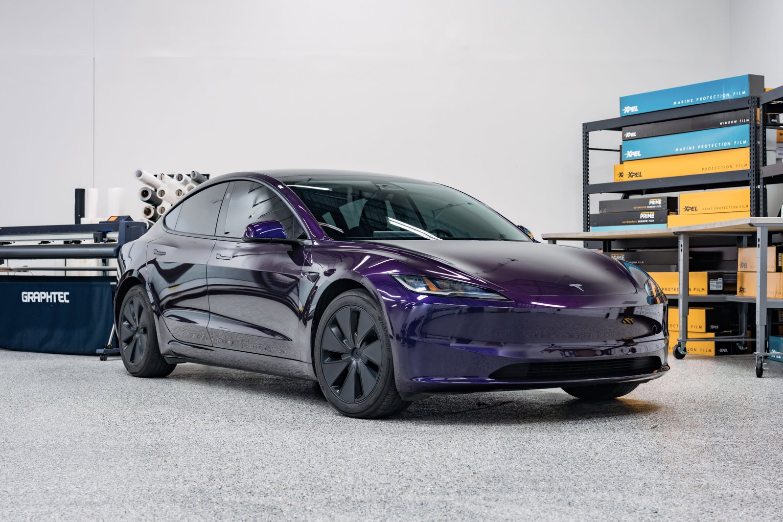Vehicle wrapped in XPEL Color paint protection film